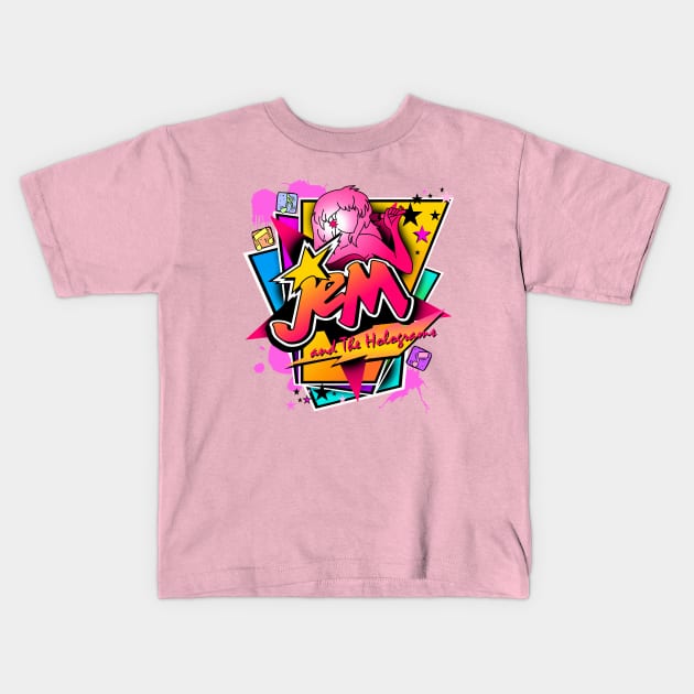 Jem And The Holograms Kids T-Shirt by Tookiester